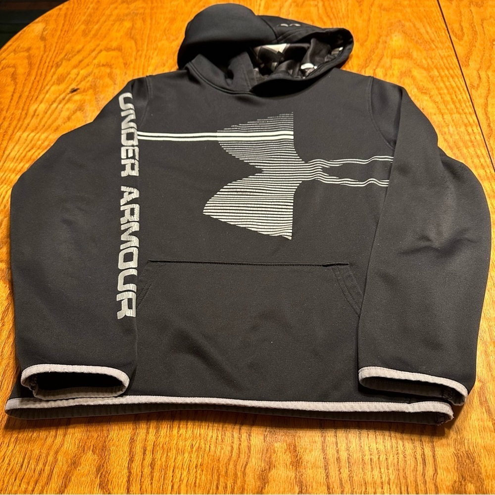 Under Armour Boys Fleece Printed Hoodie Black